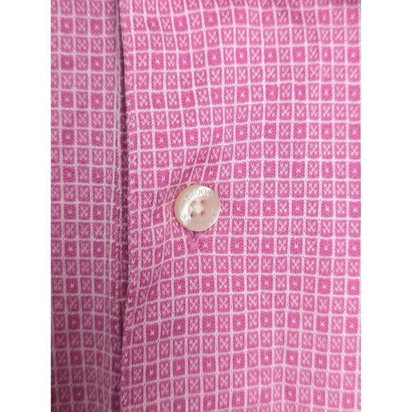 Brooks Brothers St Andrews Links Pink Polo Short Sleeve Shirt Cotton Size Large - Picture 5 of 7